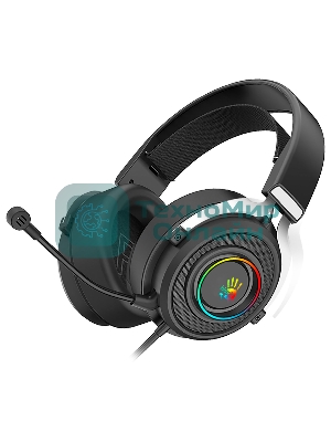 Гарнитура Bloody G535 чёрный/серебристый, проводная, подсветка