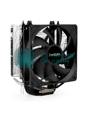 Кулер для процессора ExeGate Dark Magic EE400XL-PWM черный, 120 мм, алюминий/медь, 2400 об/мин, 37 дБ, 4 pin, 140 Вт, 155 мм
