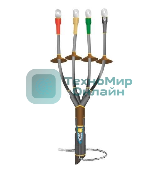 Муфта кабельная концевая наружной установки 1кВ КНТпН 4х(150-240мм) с болтовыми наконечниками Нева-Транс Комплект 22020098