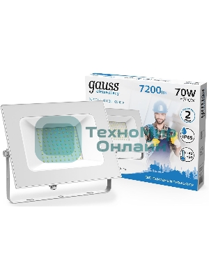 Прожектор светодиодный Gauss LED 70W 4900lm IP65 6500К белый