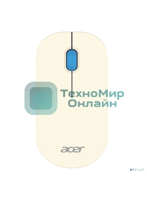 Мышь беспроводная Acer OMR205 белый/голубой, 1200 dpi, радиоканал, USB, кнопки - 3