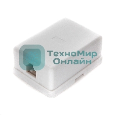 Розетка телефонная TA-101 RJ-11 (6P4C) внешняя 1 порт, белый