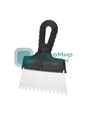 Шпатель фасадный Rexant 150 мм зуб 6х6 нержавеющая сталь, пластмассовая рукоятка