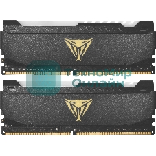 Оперативная память Patriot Viper Steel, DDR4, 64GB (2x32GB), 3200MHz, CL18, DIMM, с радиатором, RGB, черный