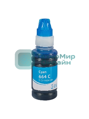 Контейнер с чернилами Sakura C13T66424A (664 C) для Epson, голубой, 6500 к., 70 мл.