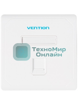 Лицевая панель Vention настенная (тип 86) под модуль Keystone 1 порт Белая