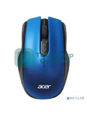 Мышь беспроводная Acer OMR031 черный/синий, 1600 dpi, радиоканал, USB, кнопки - 4
