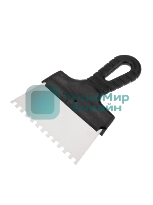 Шпатель фасадный Rexant 150 мм зуб 6х6 нержавеющая сталь, пластмассовая рукоятка