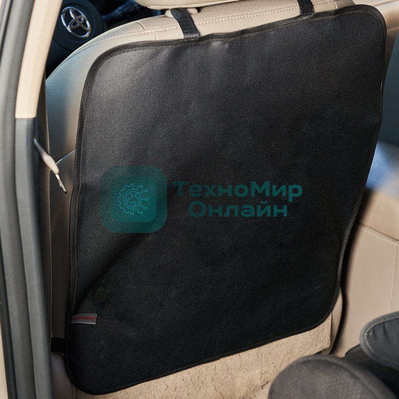 Накидка защитная Rexant на спинку переднего сиденья (60х50 см), ткань Оксфорд черного цвета