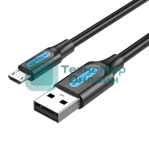 Кабель Vention USB 2.0 AM/micro B 5pin - 2м черный