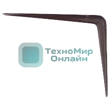 Кронштейн угловой с ребром Сибртех 350 х 400 мм, коричневый