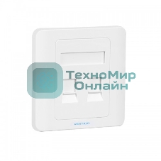 Лицевая панель Vention настенная (тип 86) под модуль Keystone 2 порта Белая