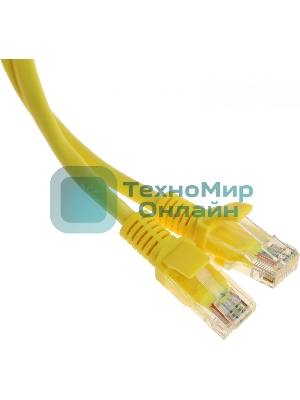 Патч-корд UTP Cablexpert PP12-7.5M/Y cat.5e, 7.5м, литой, многожильный, желтый