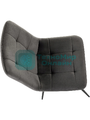 Стул для дома Бюрократ CH-K1 т.серый Holland 18 металл черный на ножках