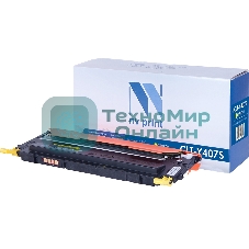 Картридж лазерный NVPrint совместимый Samsung CLT-Y407S Yellow для CLP-325/CLX-3185 (1000k)