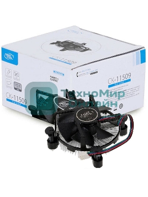 Кулер для процессора DEEPCOOL CK-11509 черный, 92 мм, алюминий, 2200 об/мин, 26.8 дБ, 3 pin, 65 Вт, 56 мм