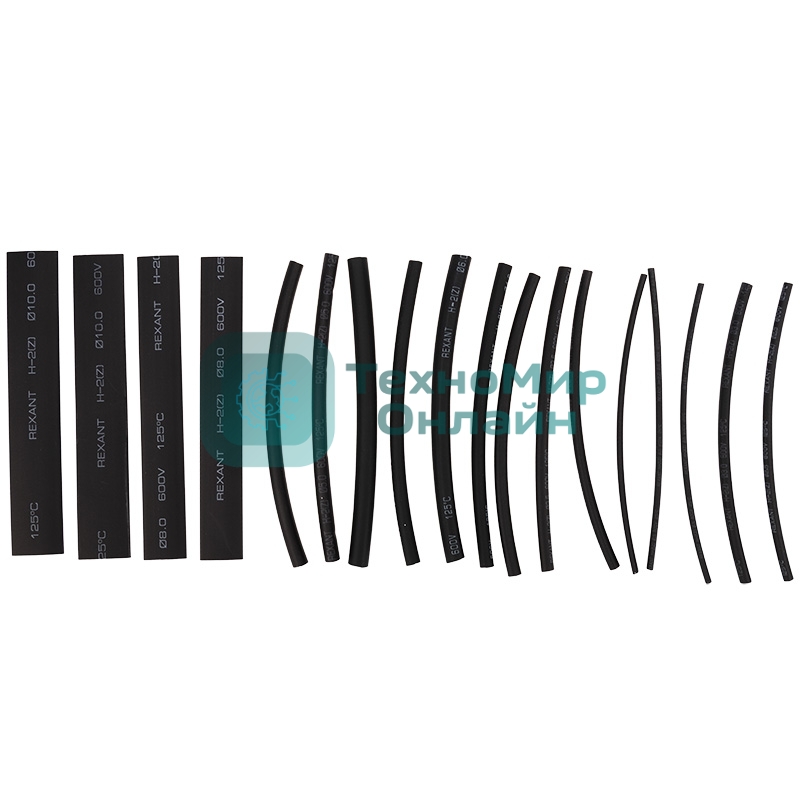 Термоусаживаемые трубки Rexant STANDARD 2:1 (Набор 18шт.)