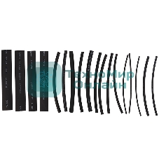 Термоусаживаемые трубки Rexant STANDARD 2:1 (Набор 18шт.)