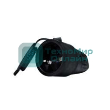 Разъем штепсельный с заземл. каучук 16А 250В IP44 (еврослот) UNIVersal 602228