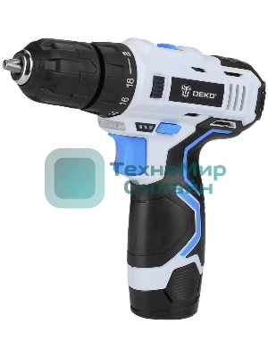 Дрель-шуруповерт Deko GCD12DU3, 12 В, 1.5 Ач, 32 Нм, щеточный