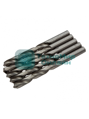 Сверло по металлу Matrix, 12 мм, полированное, HSS, 5 шт. цилиндрический хвостовик