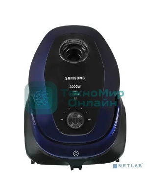 Пылесос Samsung SC20M255AWB синий, 460/2000 Вт, уборка сухая, пылесборник мешок 2.5 л