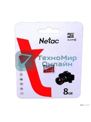 Флеш карта Netac P500 ECO MicroSDHC 8Gb C10 NT02P500ECO-008G-S