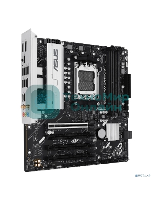 Материнская плата ASUS B850M MAX GAMING WIFI, AM5, AMD B850, 4xDDR5, 4xSATA, 3xM.2, 1xPCIe 5.0 x16, 1xPCIe 4.0 x4, 1xPCIe 3.0 x1, 1xDP, 1xHDMI, 1x1Gb LAN, Wi-Fi 6, Bluetooth 5.4, 1xUSB-C 10Gbps, 2xUSB-A 10Gbps, 2xUSB-A 5Gbps, 5xUSB-A 2.0, 3x3.5 мм, 7.1, mATX