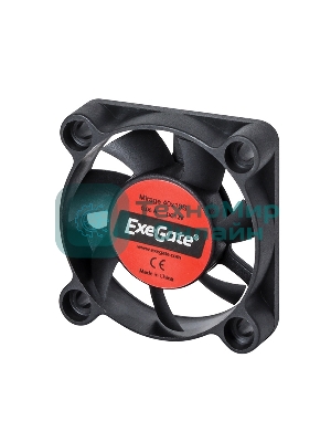 Вентилятор для корпуса ExeGate EX04010S3P черный, 40 мм, 5000 об/мин, 24 дБ, 3 pin