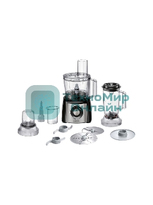 Кухонный комбайн Bosch MCM3501M 800 Вт, Скорости: 2, Блендер 1 л, Чаша 2.3 л, черный/серебристый