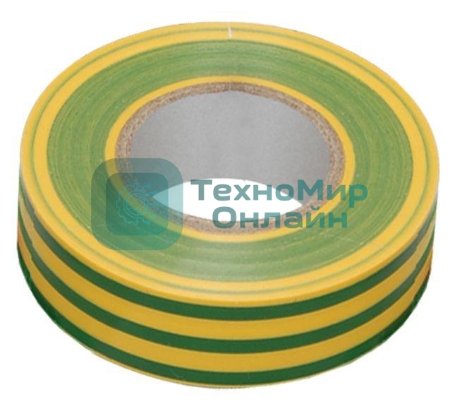 Изолента IEK UIZ-13-10-K52 0,13х15 мм желто-зеленая 20 метров