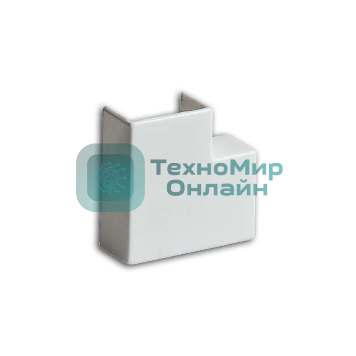 Угол плоский (поворот на 90град.) 40х25 бел. Рувинил ПВР-40х25