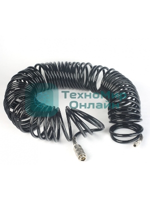 Шланг спиральный для пневмоинструмента PATRIOT PU 206x8мм полиамид быстросъем.