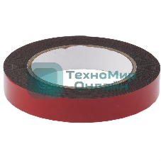 Лента клейкая Matrix на вспененной основе усиленная, двусторонняя, черная, 19 мм х 5 м