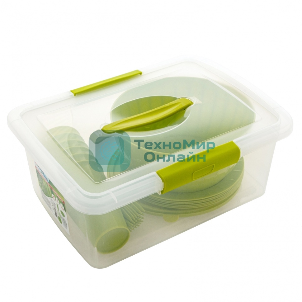 Набор для пикника Palisad Camping на 6 персон, 20 предметов, контейнер 9 л в комплекте