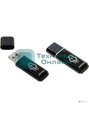 Флешка USB Smartbuy Glossy series black (SB4GbGS-K), 4Gb, USB 2.0, R/W 25/15, черный