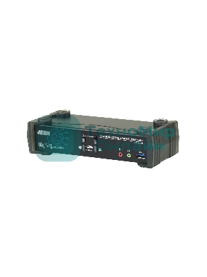 Переключатель KVM ATEN CS1922M-AT-G KVM+Audio+USB 3.0, 1 user USB+DP => 2 cpu USB+DP, со шнурами DP 2x1.5м.+USB 2х1.8м.
