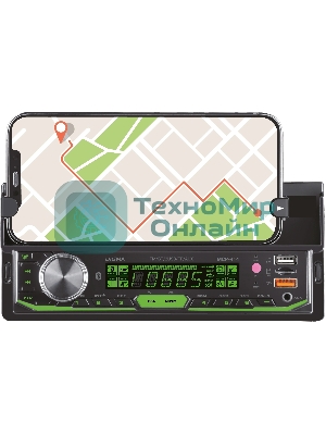 Автомагнитола Digma MCP-414, 1 DIN, Bluetooth, USB Type-A, AUX, пульт ДУ