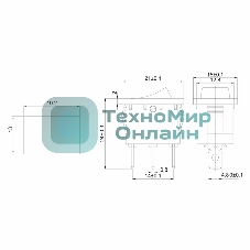 Выключатель клавишный Rexant 12V 15А (3с) ON-OFF зеленый с подсветкой Mini