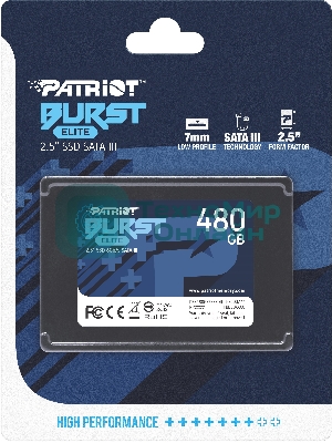 Накопитель SSD Patriot Burst Elite, 480Gb, SATA, 2.5