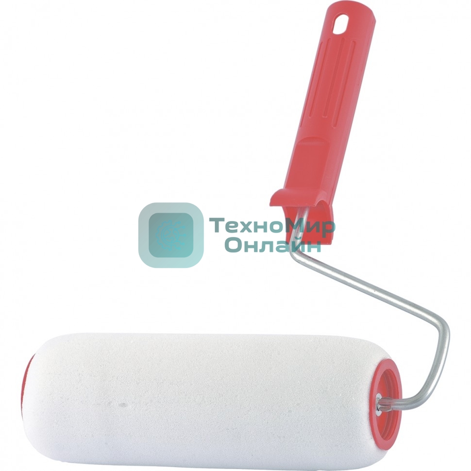 Валик Сибртех Поролон, в сборе, 250 мм, D 48 мм, D ручки 6 мм, крепление шплинтом