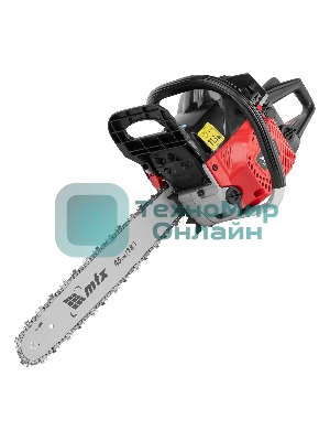 Пила цепная бензиновая MTX S-5218, шина 45 см, 52см3, 3 л.с., шаг 0,325, паз 1,5 мм, 72 зв