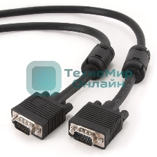 Кабель Gembird/Cablexpert VGA Premium 15M/15M, 3.0м, белый, тройной экран, феррит.кольца