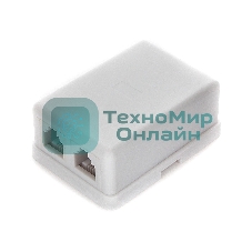 Розетка телефонная TA-102 RJ-11 (6P4C) внешняя 2 порта, белый