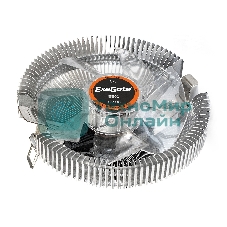 Кулер для процессора ExeGate EE90 серебристый, 90 мм, алюминий, 2200 об/мин, 22 дБ, 3 pin, 75 Вт, 45 мм