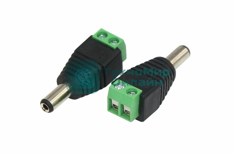 Разъем питания Rexant штекер 2.1х5.5 с клеммной колодкой (блистер)