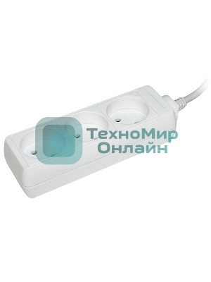 Удлинитель 3х3 м без заземл. 10А IP20 У3 2P IEK WYP10-06-03-03-N