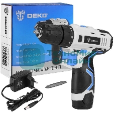 Дрель-шуруповерт Deko GCD12DU3, 12 В, 1.5 Ач, 32 Нм, щеточный