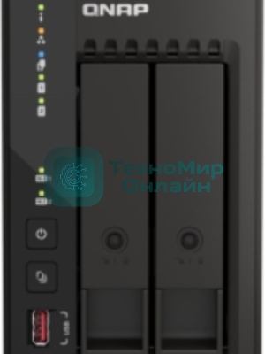 SMB QNAP TS-253E-8G NAS, 2-tray w/o HDD. 2xHDMI-port. 4-core Celeron J6412 2-2.6 GHz, 8Gb DDR, 2x2.5Gb LAN, 2 x M.2 2280 PCIe Gen 3 x2, 2x USB 3.2 Gen 2 (10Gbps) Port, 2x USB 2.0 port