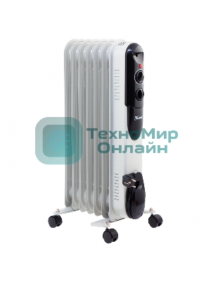 Обогреватель масляный MTX OCH-1500, белый, 1500 Вт, 15 м2, термостат